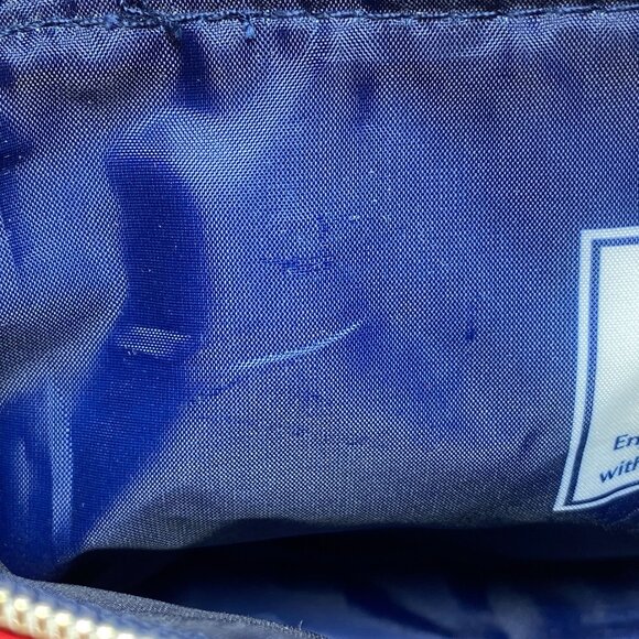 Estée Lauder Tartan Plaid Small Cosmetic Bag Recycled Material Red/Multicolor - Picture 8 of 11